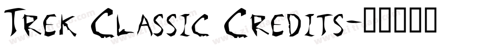 Trek Classic Credits字体转换